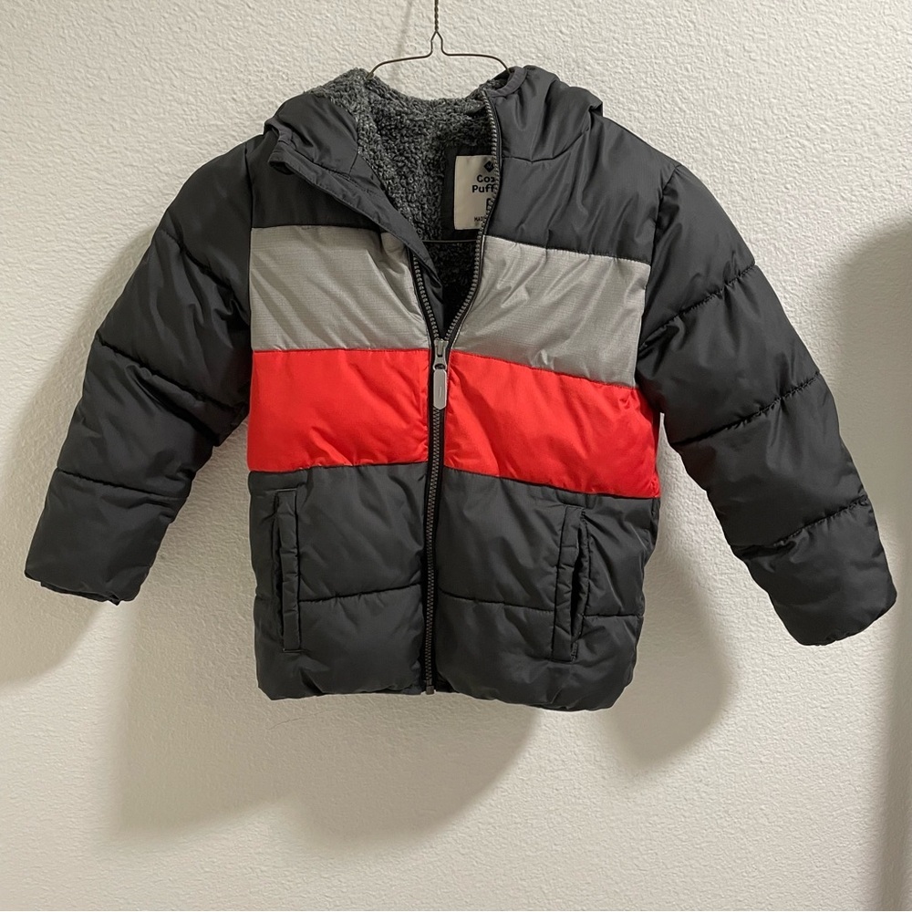 Members mark boys Cozy Gray Puffer Jacket